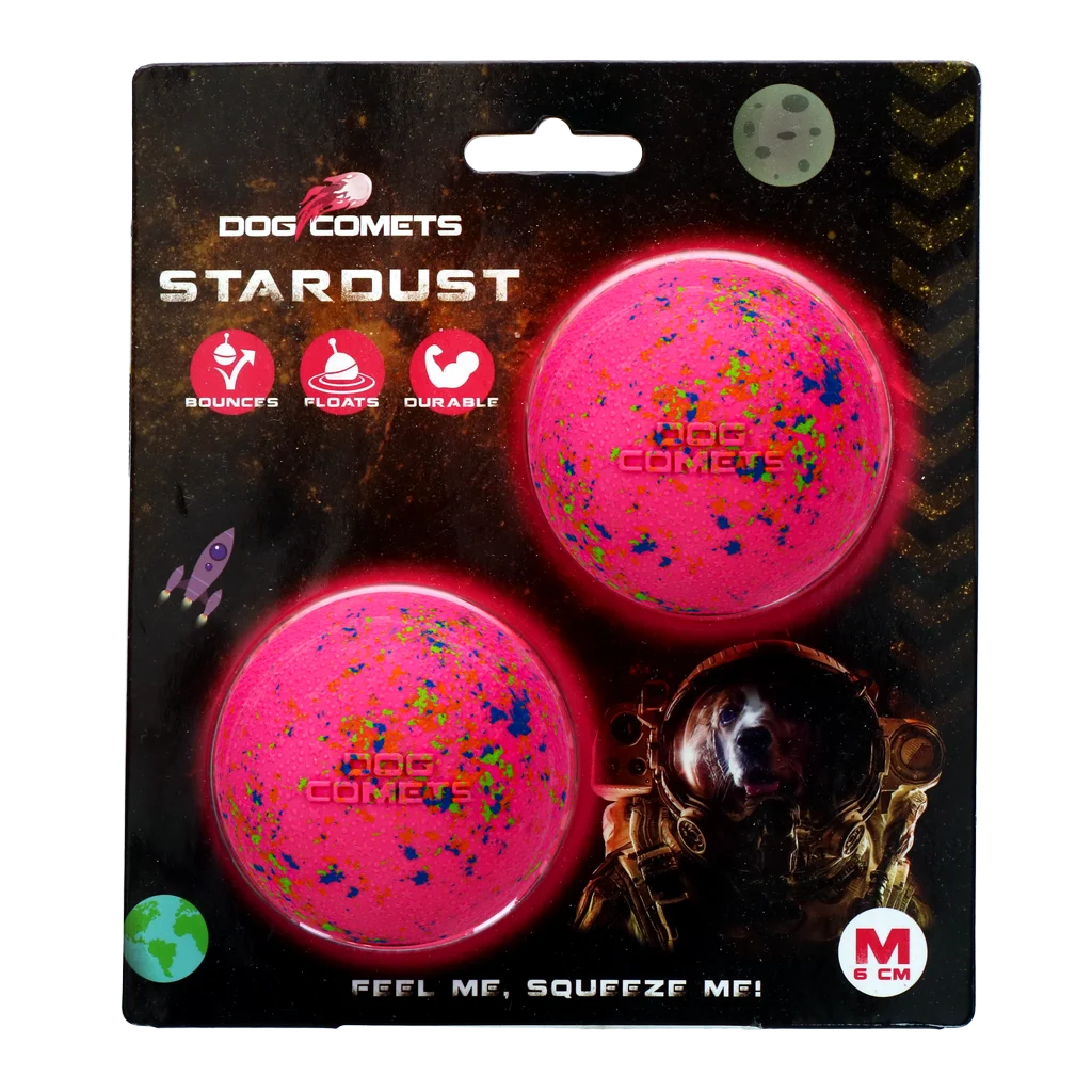 Dog Comets Stardust Roze M (2-Pack)