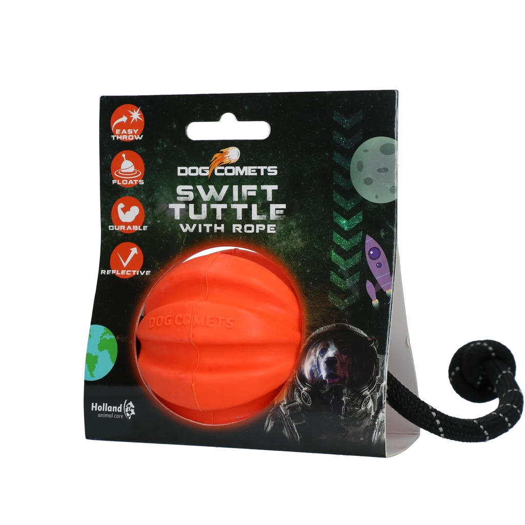 Dog Comets Swift Tuttle Met Touw Oranje