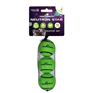Dog Comets Tennisbal Met Pieper Neutron Star S Groen (3-pack)