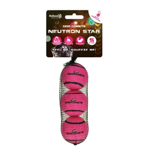 Dog Comets Tennisbal Met Pieper Neutron Star S Roze (3-pack)