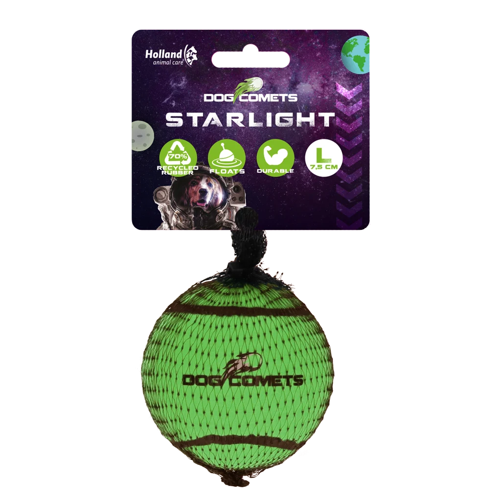 Dog Comets Tennisbal Starlight L Groen