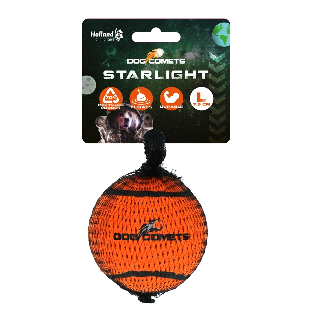 Dog Comets Tennisbal Starlight L Oranje