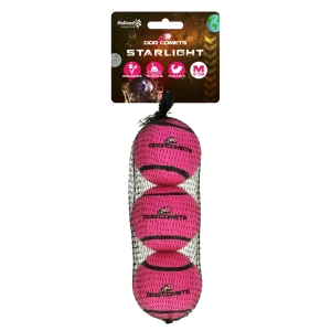 Dog Comets Tennisbal Starlight M Roze (3-pack)