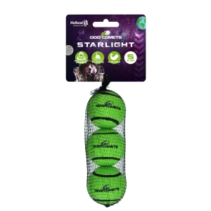 Dog Comets Tennisbal Starlight S Groen (3-pack)