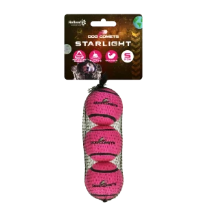 Dog Comets Tennisbal Starlight S Roze (3-pack)