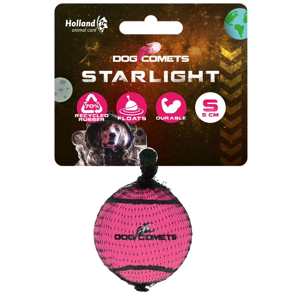 Dog Comets Tennisbal Starlight S Roze