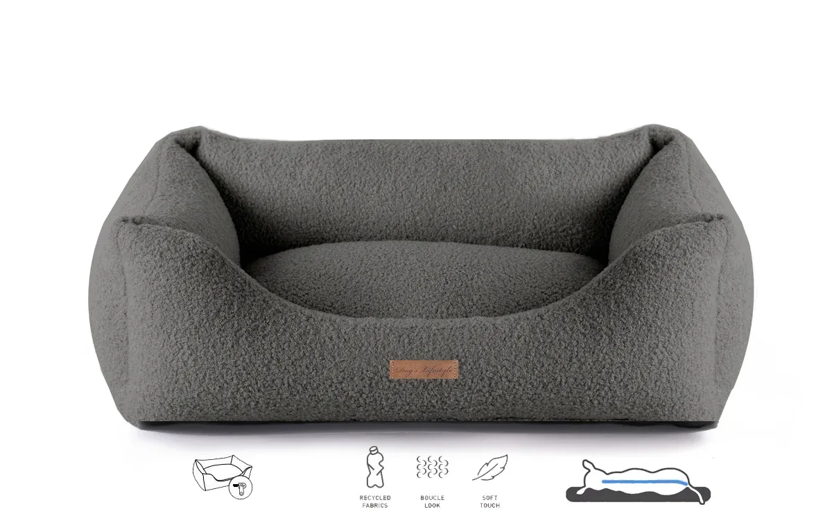 Dog’s Lifestyle Hondenmand Boucle Antraciet