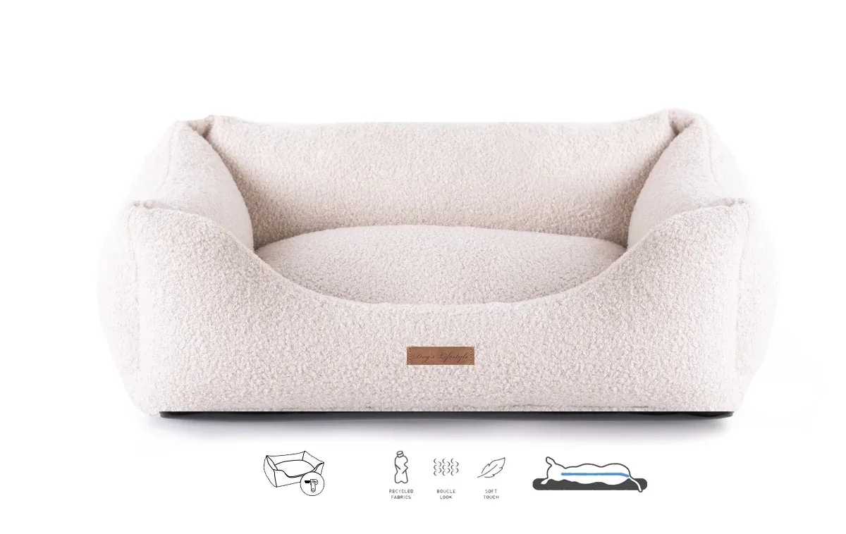 Dog’s Lifestyle Hondenmand Boucle Ivoor Ivory