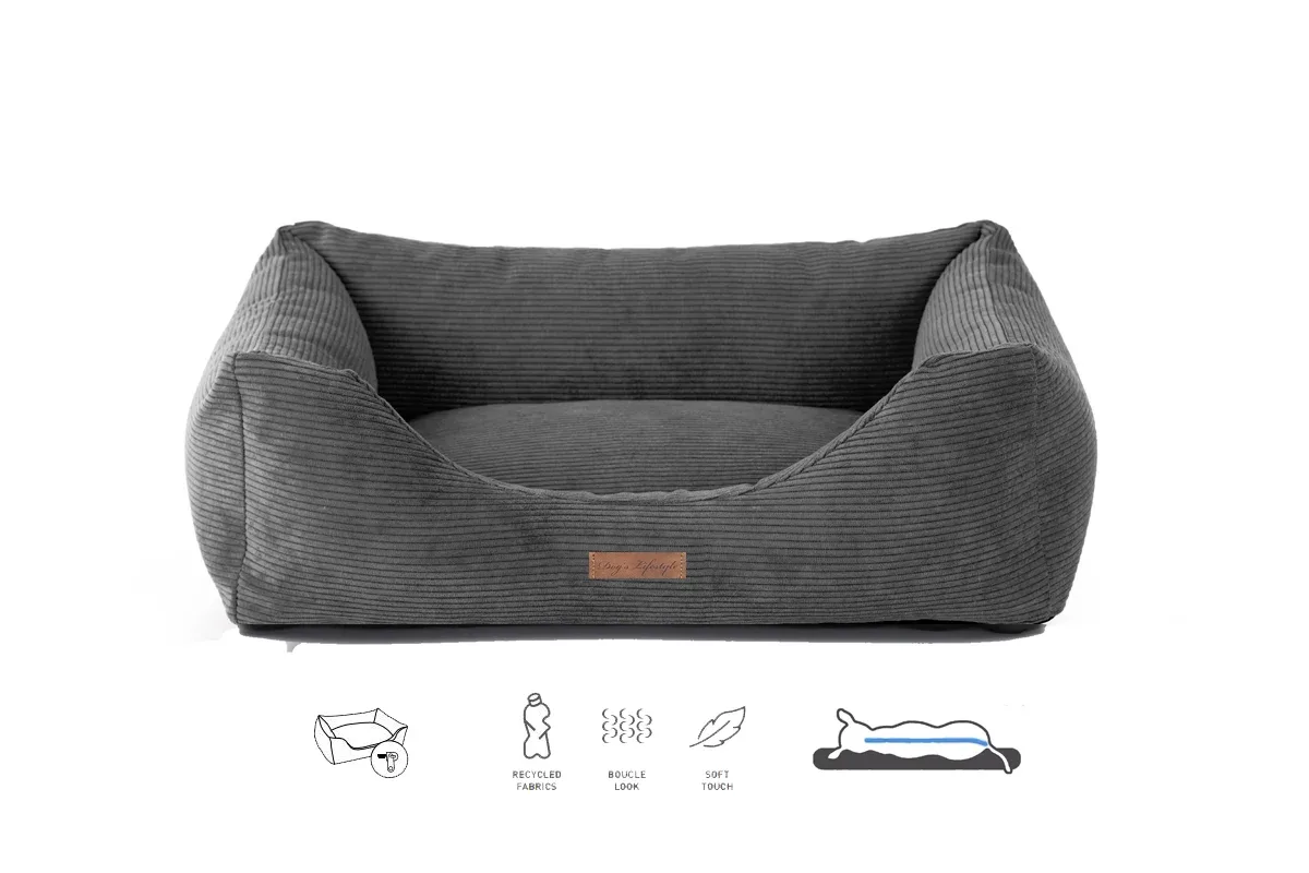 Dog’s Lifestyle Orthopedische Hondenmand Ribbed Antraciet