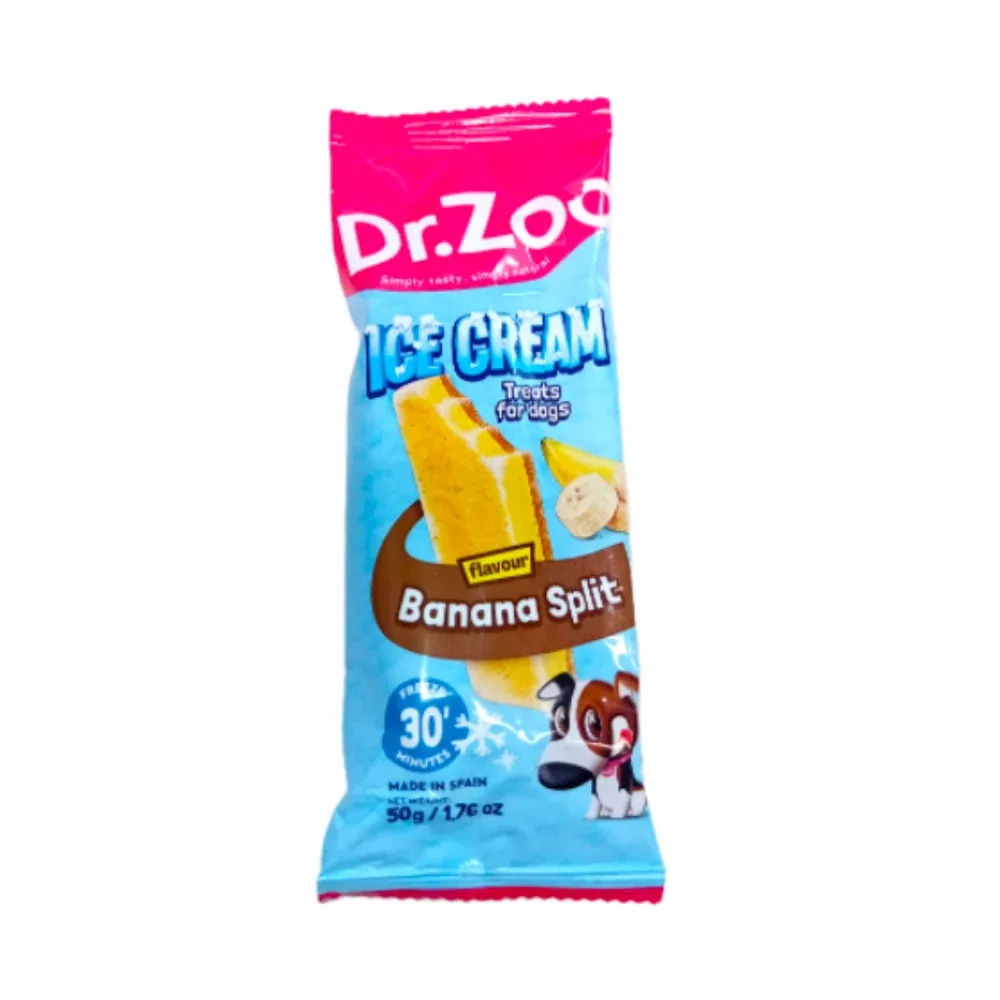 Dr. Zoo - Hondenijs - Overheerlijk & verkoelend - Bananensplit - 50g