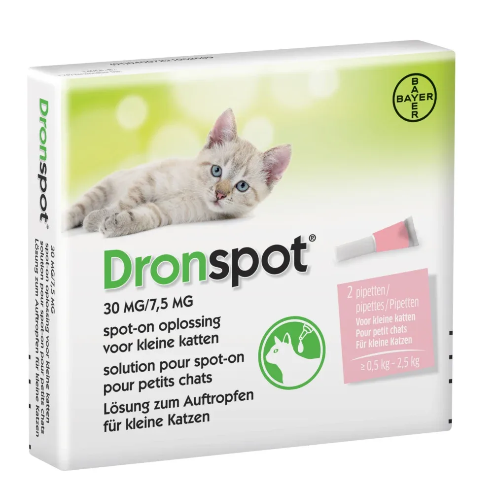 Dronspot Pipetten - Ontwormen Grote Kat - 2 Stuks - L