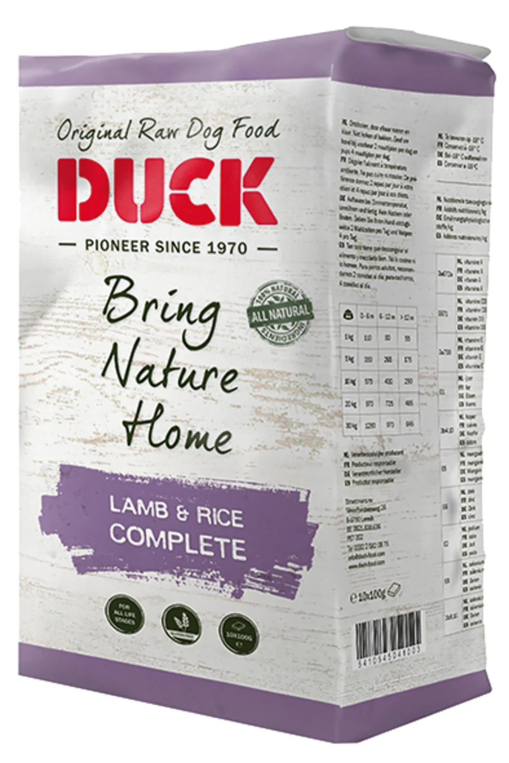 Duck Hondenvoer Compleet Lam & Rijst - 1 Kilogram - Lam & rijst