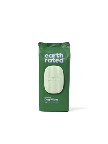 Earth Rated Dog Wipes Composteerbaar 20,5x20,5 cm 100 St - Lavendel