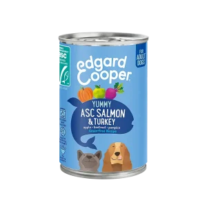 Edgard & Cooper Blik Zalm & Kalkoen Graanvrij 400 g