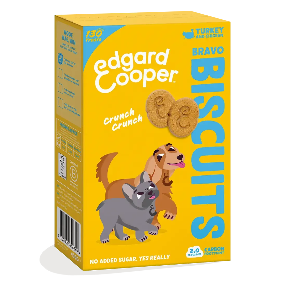 Edgard & Cooper Bravo Koekjes met Kalkoen & Kip 400 gram