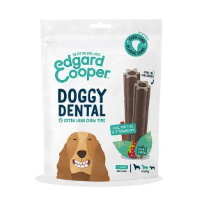 Edgard & Cooper Doggy Dental Munt & Aardbei Medium