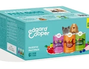 EDGARD & COOPER MULTIPACK HOND ADULT KIP / LAM / WILD GRAANVRIJ 6X400 GR