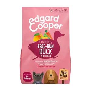 Edgard & Cooper Puppy Eend & Kip Graanvrij 12 kg