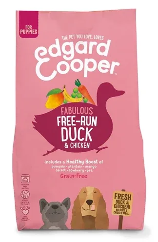 Edgard & Cooper Puppy Verse Scharreleend / Kip Graanvrij - 2,5 kg