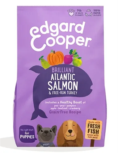 Edgard & Cooper Puppy Verse Zalm / Kalkoen Graanvrij - 2,5 kg
