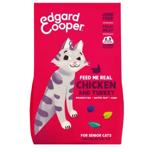 Edgard & Cooper Senior Kalkoen en Kip Kattenvoeding 2 kg