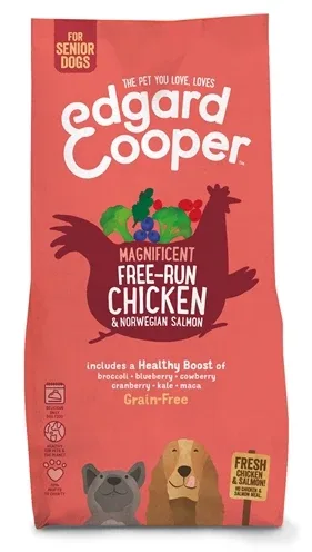 Edgard & Cooper Senior Verse Scharrelkip / Noorse Zalm Graanvrij - 12 kg