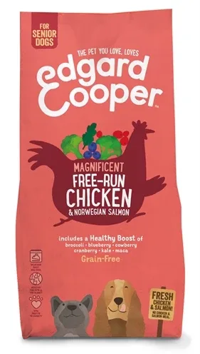Edgard & Cooper Senior Verse Scharrelkip / Noorse Zalm Graanvrij - 7 kg
