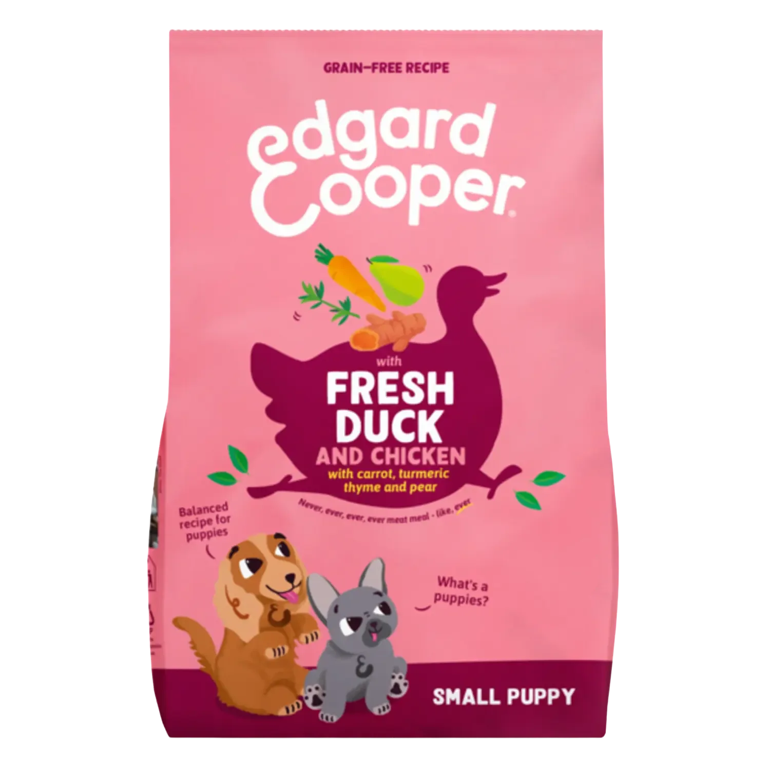Edgard & Cooper Small Puppy Eend & Kip 3 kg