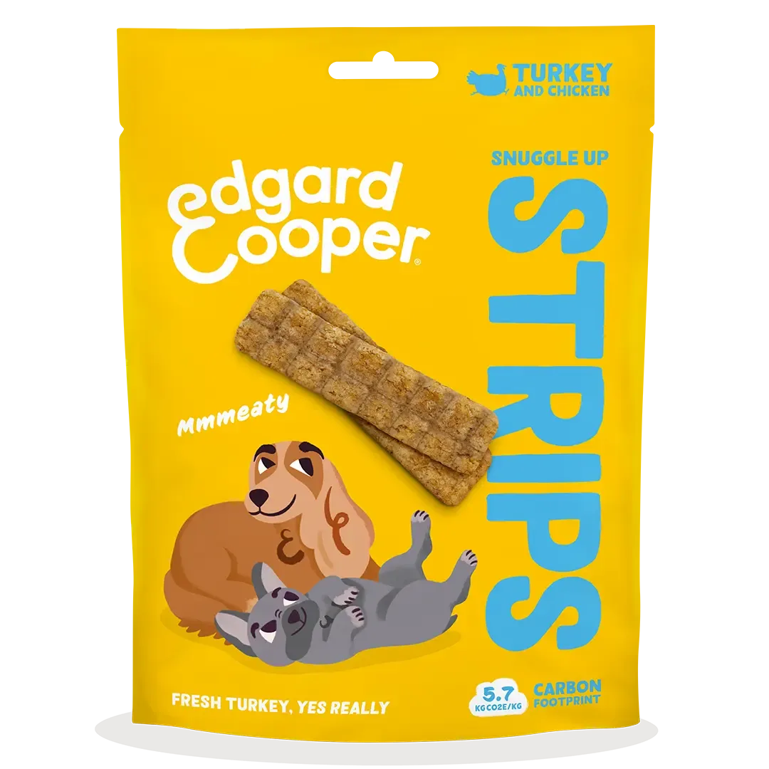 Edgard & Cooper Snuggle Up Strips Kalkoen & Kip 75 g