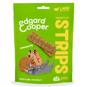 Edgard & Cooper Snuggle Up Strips Lam & Kalkoen 75 g