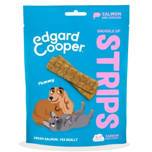 Edgard & Cooper Snuggle Up Strips Zalm & Kip 75 g