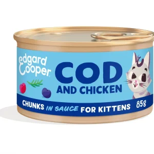 Edgard & Cooper Stukjes in saus - Kattenvoer - 85 Gram - kip, eend