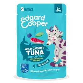 Edgard&Cooper Sauce pouche adult - Natvoer - Tonijn&Kip 85 g - Natvoer - Pets Place
