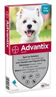 Elanco Advantix Spot On 100/500 4-10 kg 4 pipetten