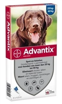 Elanco Advantix Spot On 400/2000 vanaf 25kg 4 pipetten