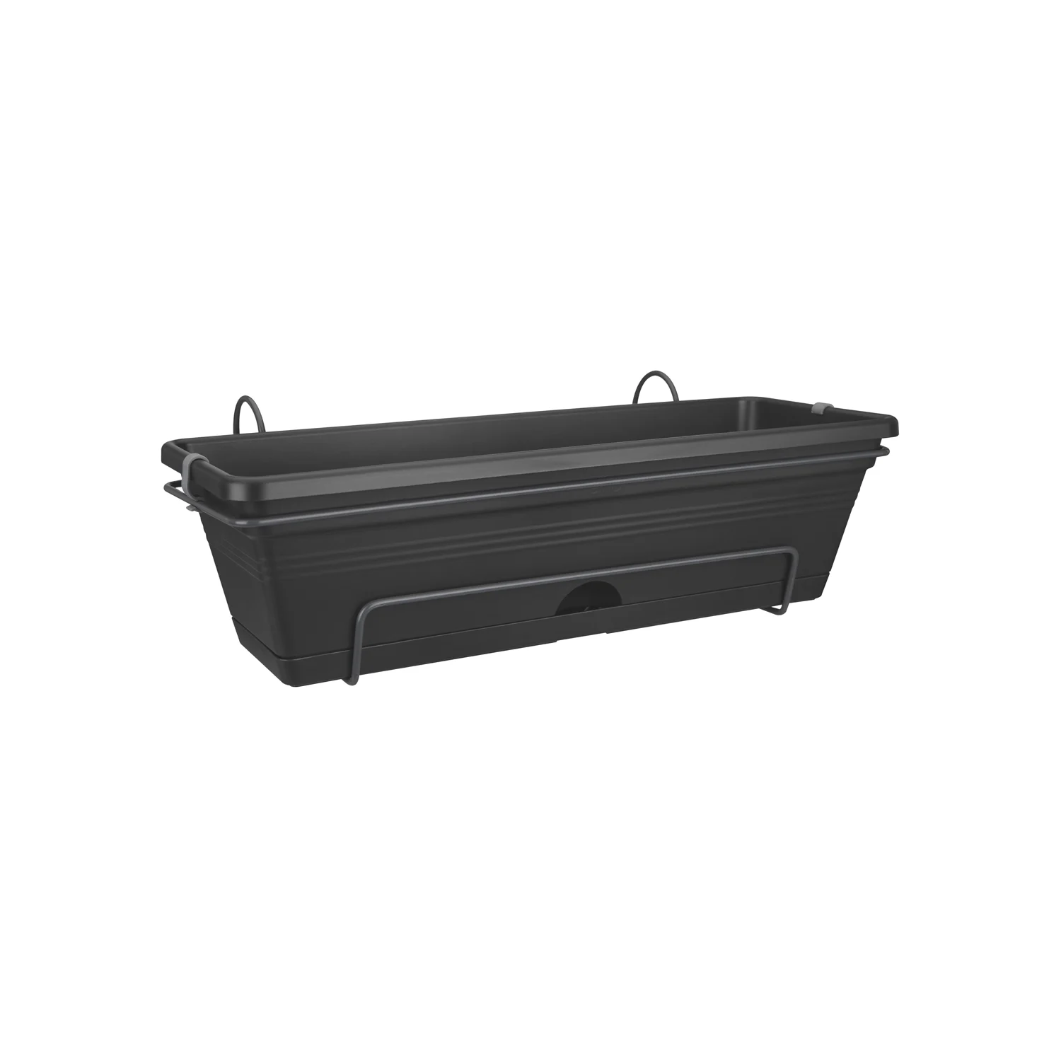 Elho Green basic - Balkonbakset - Living black - 16.5x49x25.5 cm