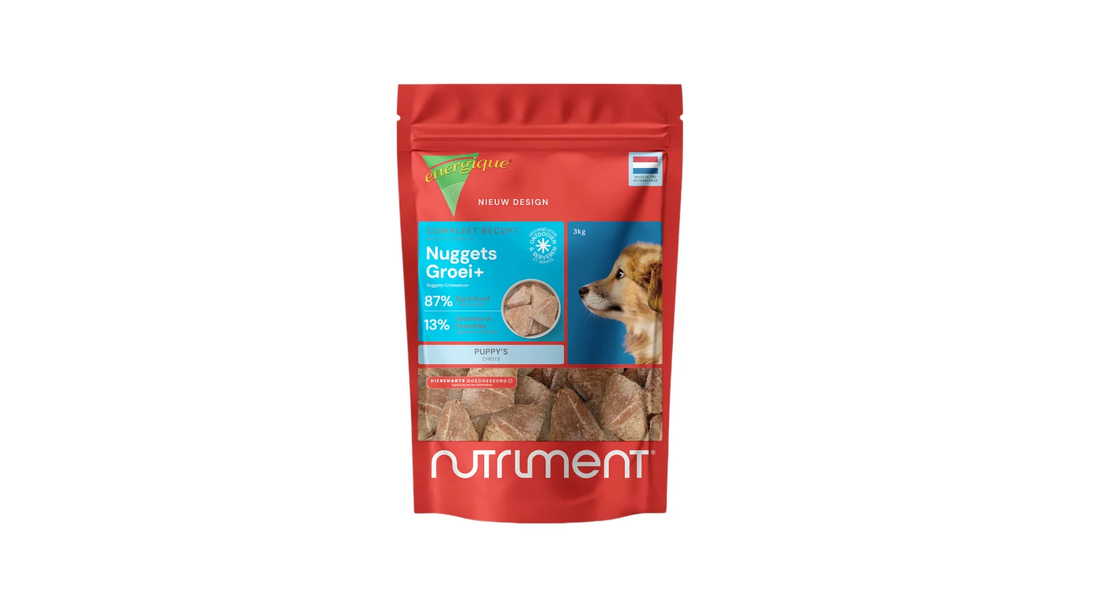 Energique Puppy - Vers Vlees - Hondenvoer - 12 Kilogram - rund, kip