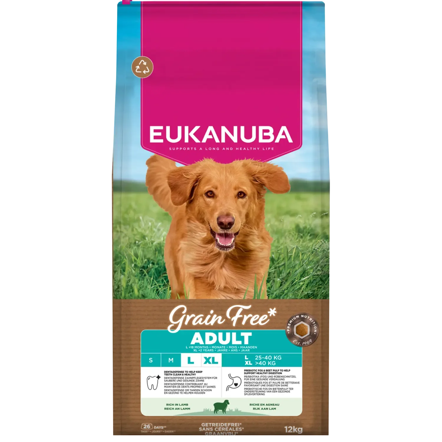 Eukanuba Adult Large Graanvrij Lam 12 kg