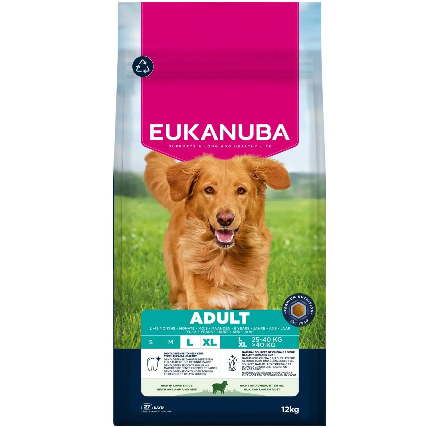Eukanuba Adult Large Lam en Rijst 12 kg