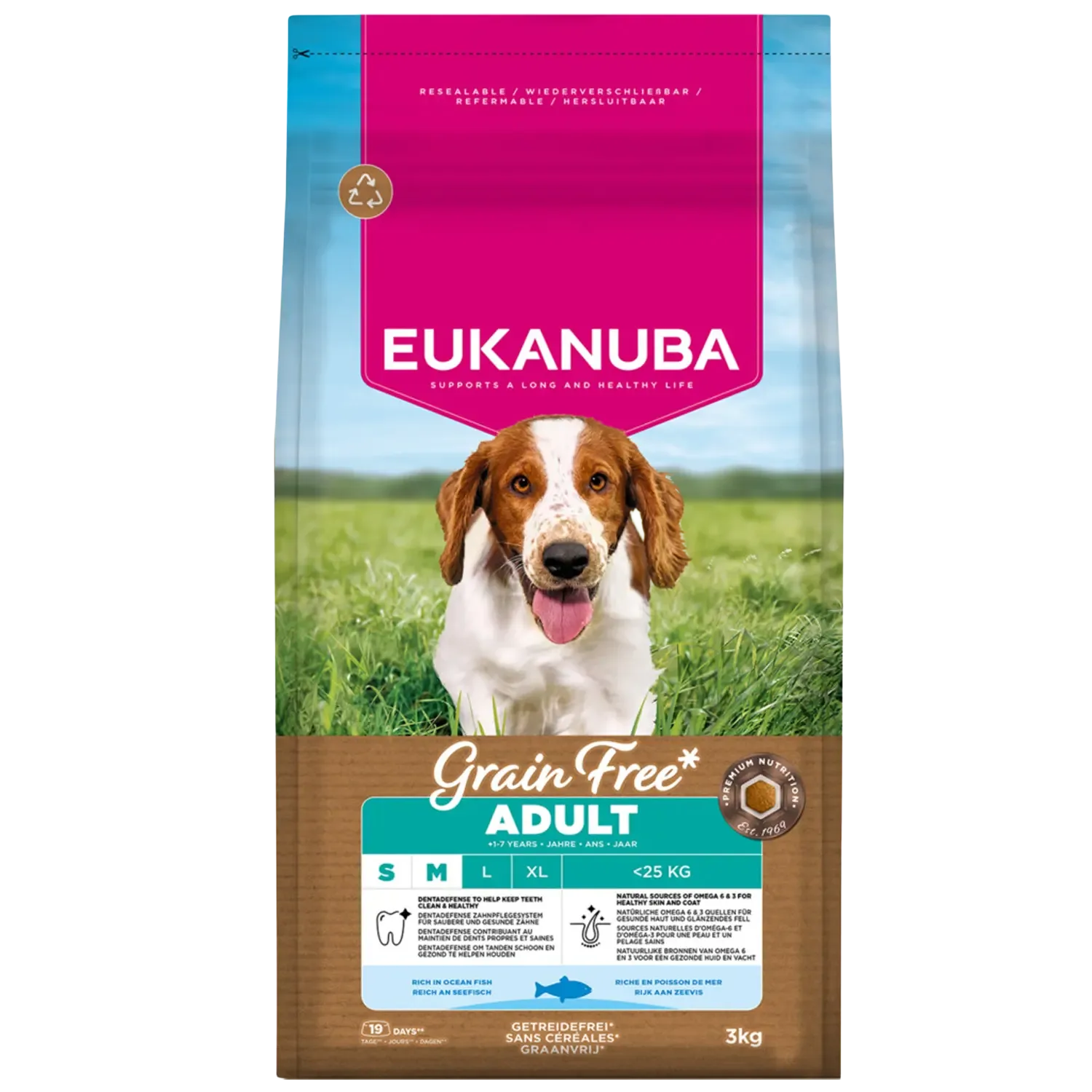 Eukanuba Adult Small & Medium Graanvrij Zeevis 3 kg