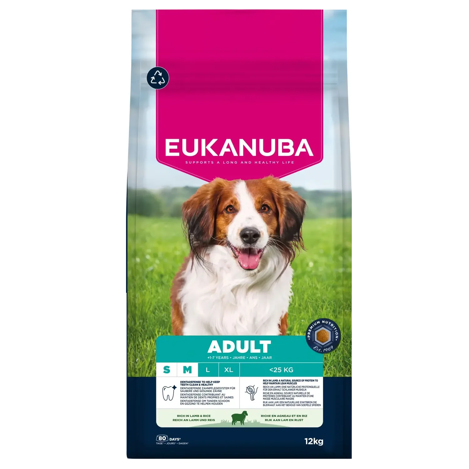 Eukanuba Adult Small & Medium Lam en Rijst 12 kg