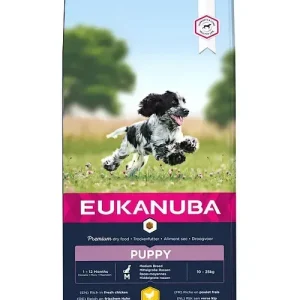 Eukanuba Puppy medium breed Kip (met Omega 3 en 6)