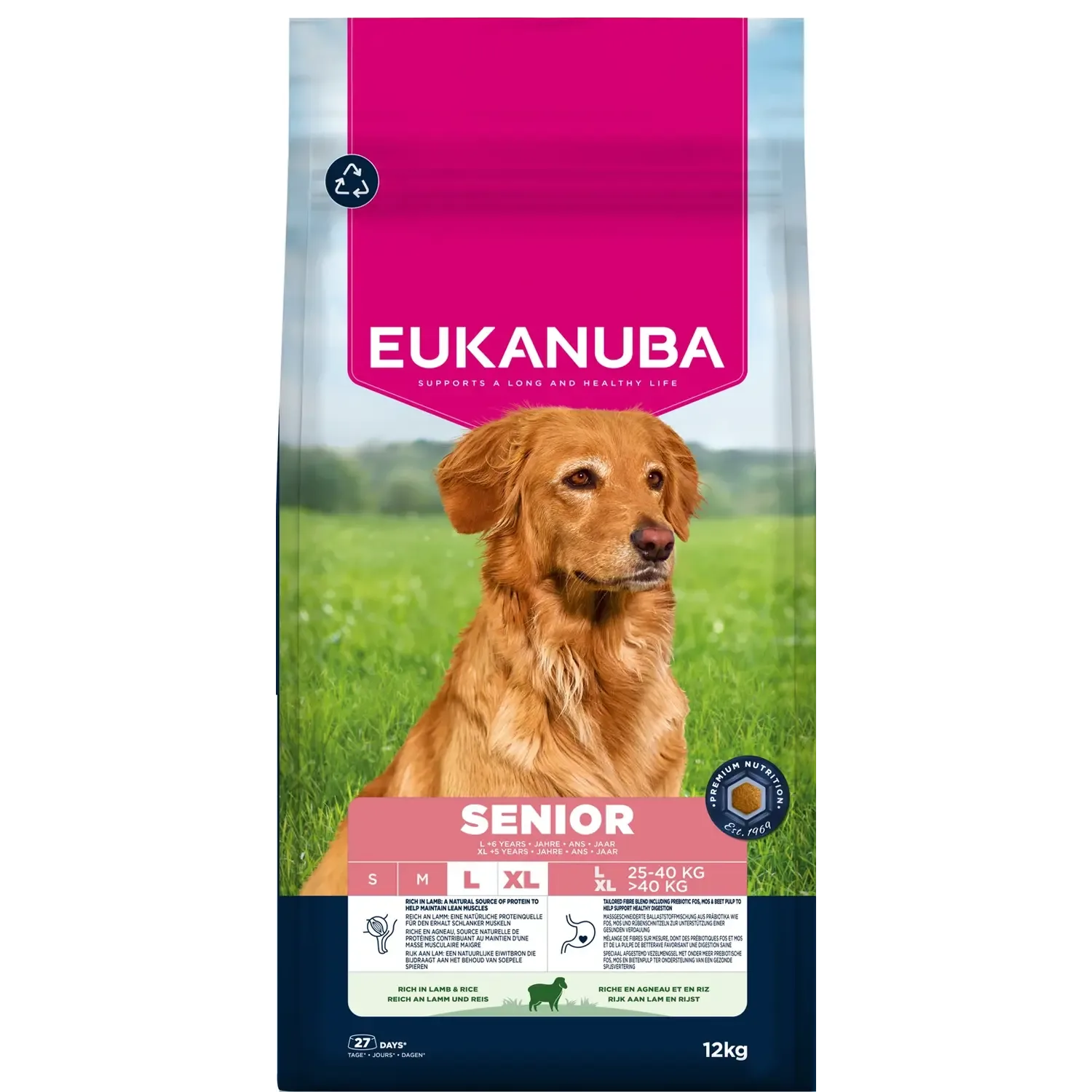 Eukanuba Senior Large Lam en Rijst 12 kg