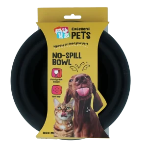 Excellent Pets No-Spill Bowl 800ml Antraciet M
