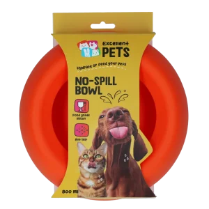 Excellent Pets No-Spill Bowl 800ml Oranje M