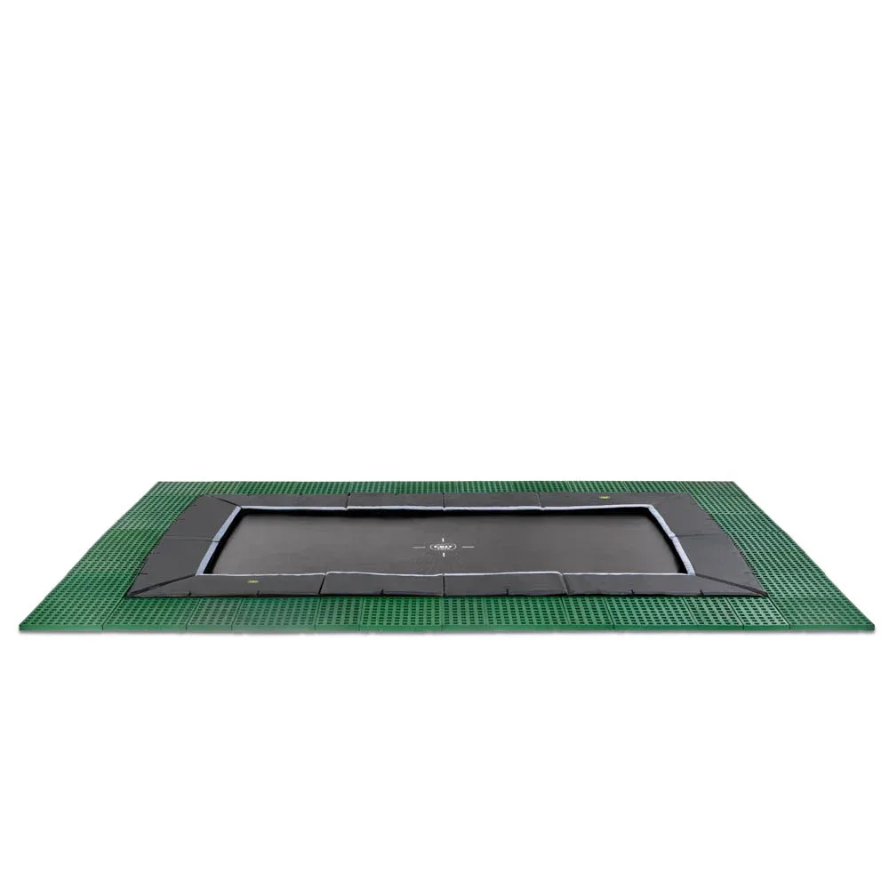 Exit Dynamic - Groundlevel trampoline - Zwart - 244x427 cm