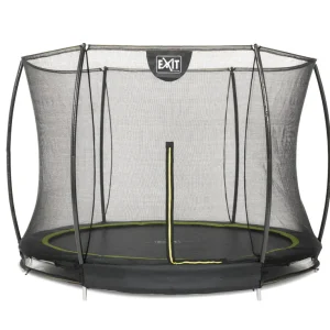 EXIT Silhouette Inground met Net - Trampoline - Zwart - 427 cm