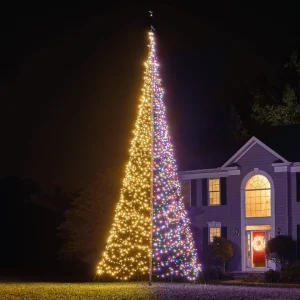 Fairybell Luminous Switch - Vlaggenmast kerstboom - 2000 - Multicolor - 600 cm