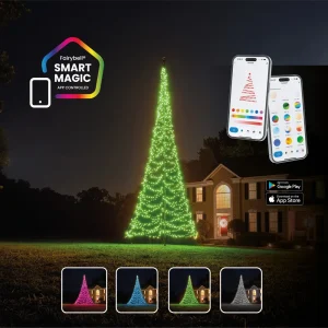 Fairybell Smart Magic - Vlaggenmast kerstboom - 1152 - Multicolor - 600 cm