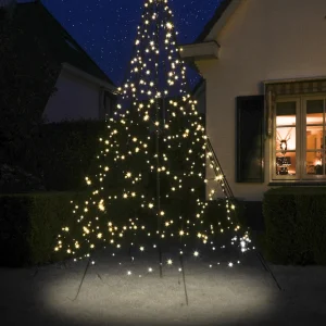 Fairybell Twinkle - Vlaggenmast kerstboom - 640 - Warm wit - 400 cm